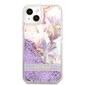 Guess Liquid Glitter Flower kotelo iPhone 13 mini, violetti. hinta ja tiedot | Puhelimen kuoret ja kotelot | hobbyhall.fi