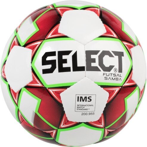 Sisäjalkapallo Vali Futsal Samba (IMS-hyväksytty) 1491, valkoinen/punainen hinta ja tiedot | Jalkapallot | hobbyhall.fi