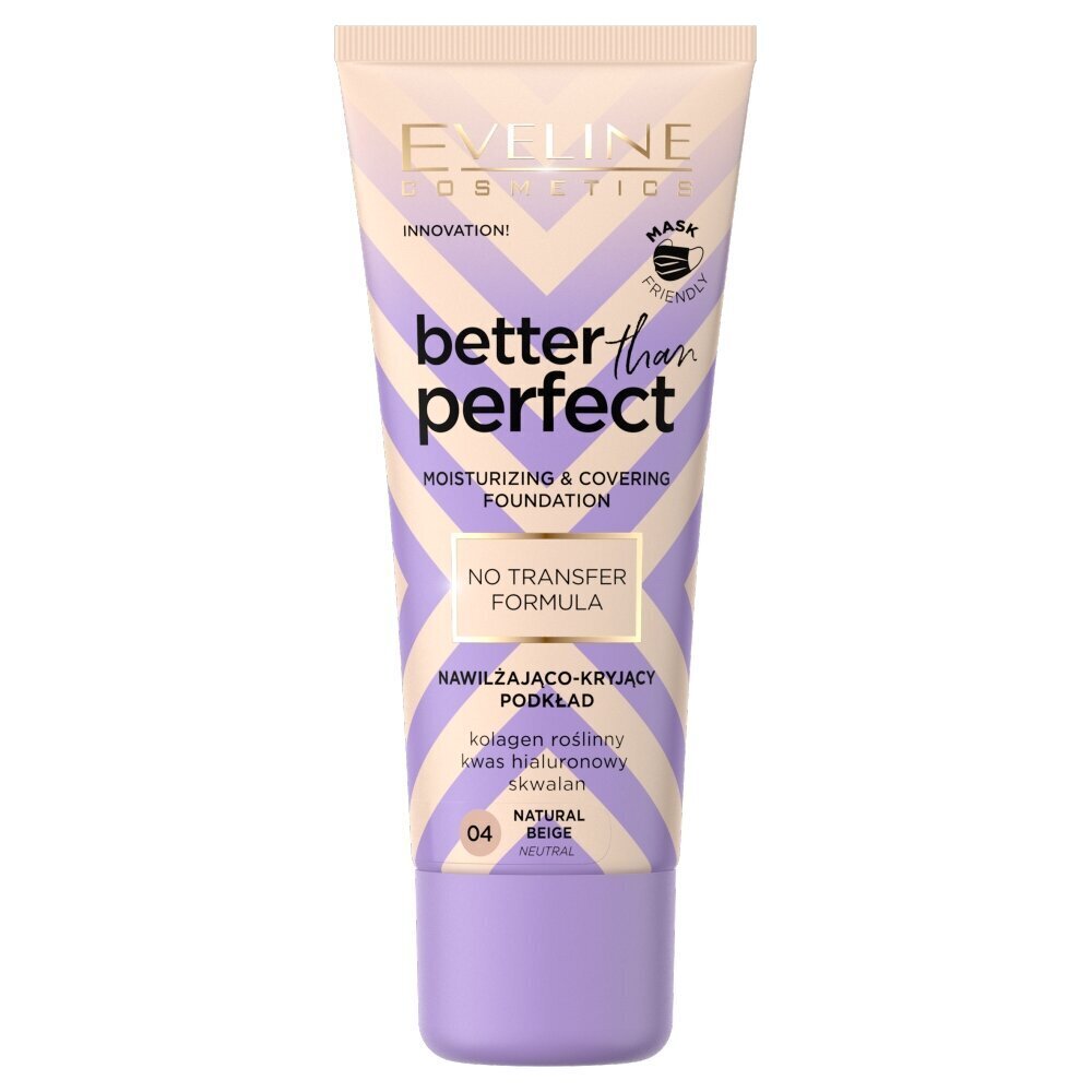 Kosteuttava meikkivoide Eveline Better Than Perfect 30 ml, 04 Natural Beige hinta ja tiedot | Meikkivoiteet ja puuterit | hobbyhall.fi