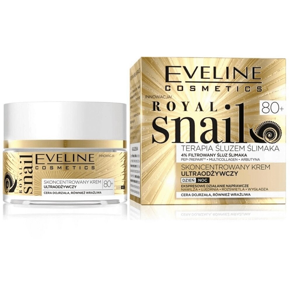 Ravitseva kasvovoide Eveline Royal Snail 80+ 50 ml hinta ja tiedot | Kasvovoiteet | hobbyhall.fi