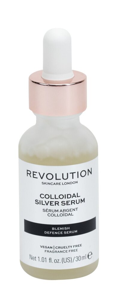 Revolution Skincare Colloidal Silver Serum Pigmenttitäpliä korjaava kasvoseerumi , 30 ml hinta ja tiedot | Kasvoöljyt ja seerumit | hobbyhall.fi