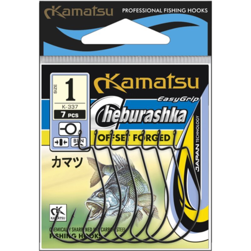 Koukut KAMATSU Cheburaska Offset taottu Nr2 hinta ja tiedot | Ongenkoukut | hobbyhall.fi