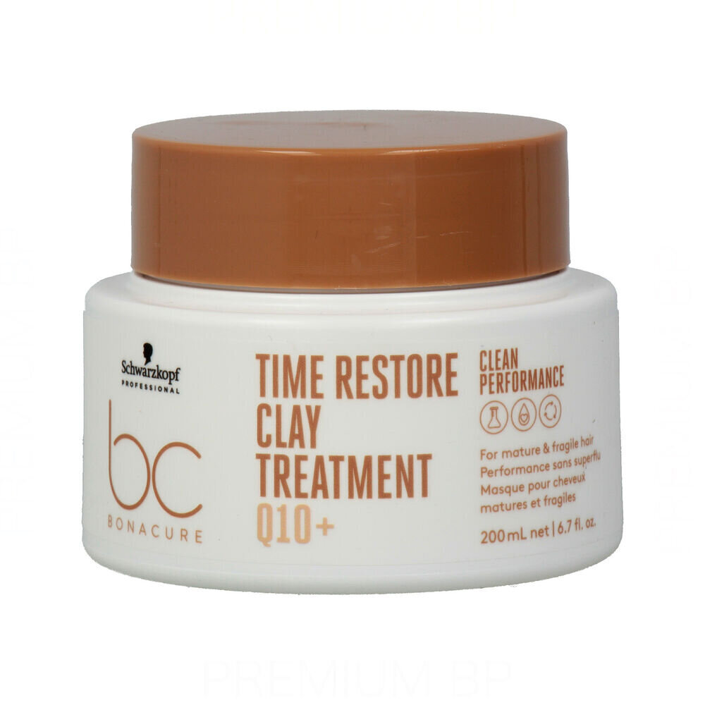 Mask Schwarzkopf Bonacure Time Restore Clay Treatment 200ml hinta ja tiedot | Naamiot, öljyt ja seerumit | hobbyhall.fi