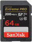 Sandisk-muistikortti SDXC 64GB Extreme Pro hinta ja tiedot | Puhelimen muistikortit | hobbyhall.fi