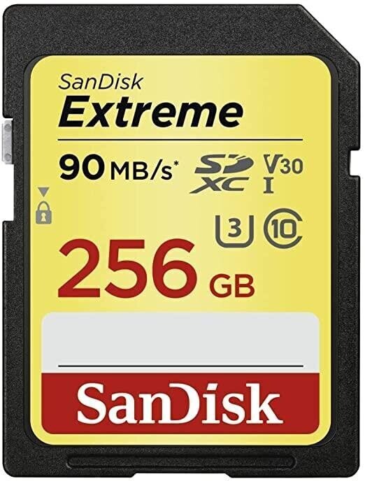SanDisk Extreme 256GB UHS-1/SDSDXVV-256G-GNCIN hinta ja tiedot | Puhelimen muistikortit | hobbyhall.fi