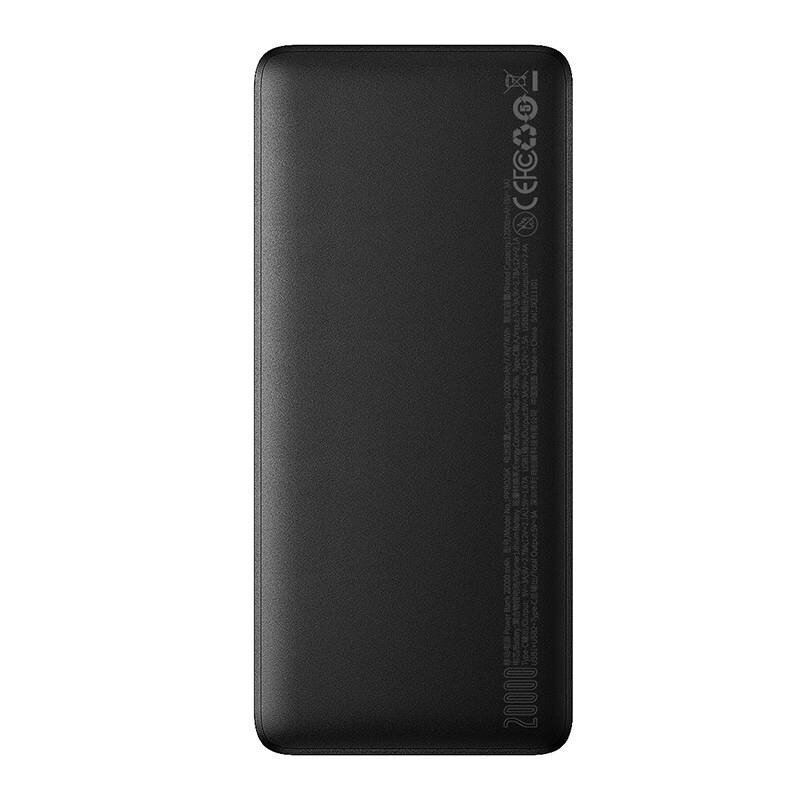 Ulkoinen akku varavirtalähde Power Bank Baseus Bipow Type-C PD+2xUSB 25W 20000mAh 20000mAh LCD musta PPBD020301 hinta ja tiedot | Varavirtalähteet | hobbyhall.fi