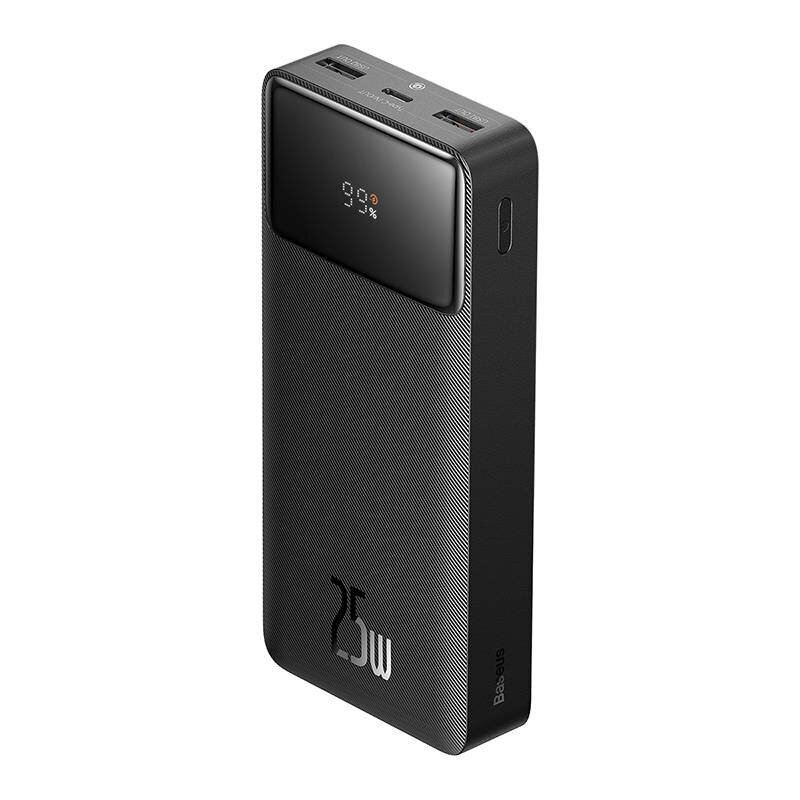 Ulkoinen akku varavirtalähde Power Bank Baseus Bipow Type-C PD+2xUSB 25W 20000mAh 20000mAh LCD musta PPBD020301 hinta ja tiedot | Varavirtalähteet | hobbyhall.fi