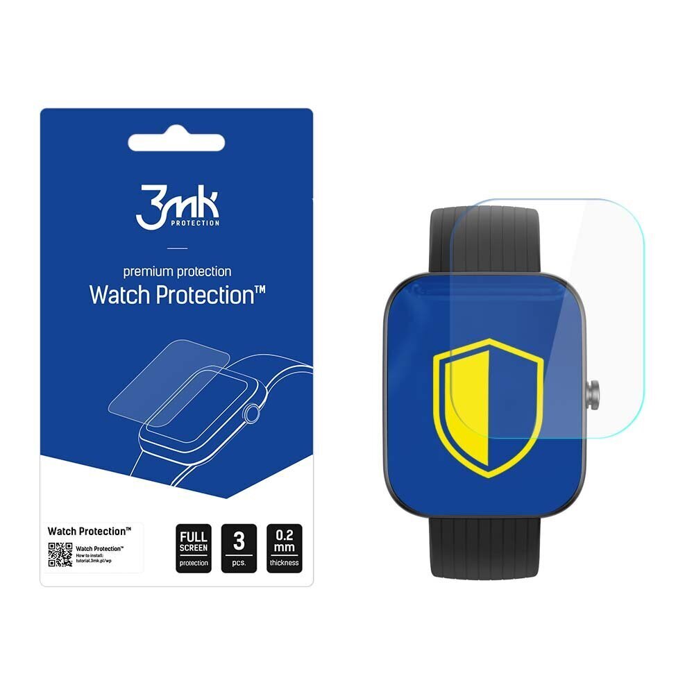 Amazfit Bip 3/3 Pro - 3mk Watch Protection™ v. ARC+ näytönsuoja hinta ja tiedot | Älykellojen ja aktiivisuusrannekkeiden lisätarvikkeet | hobbyhall.fi