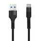 Maxlife MXUC-01 kaapeli USB - USB-C 1.0 m 2A musta nylon musta hinta ja tiedot | Puhelinkaapelit | hobbyhall.fi