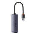 Adapteri Baseus Lite Series USB - RJ45-verkko, 1000Mbps (harmaa)