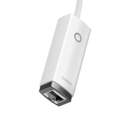 Adapteri Baseus Lite Series USB-C - RJ45-verkko (valkoinen) hinta ja tiedot | Baseus Tietokoneiden lisävarusteet | hobbyhall.fi