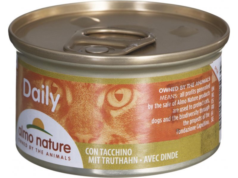 Säilykkeitä kissoille Almo Nature DAILY, kalkkunavaahdolla, 85 g hinta ja tiedot | Kissanruoka | hobbyhall.fi