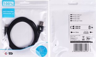 TB AKTBXKUCSBA150B, USB/USB C, 1.5m hinta ja tiedot | Kaapelit ja adapterit | hobbyhall.fi