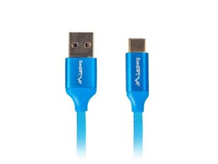 Kaapeli Lanberg USB A — USB C, 1 m CA-USBO-22CU-0010-BL hinta ja tiedot | Kaapelit ja adapterit | hobbyhall.fi