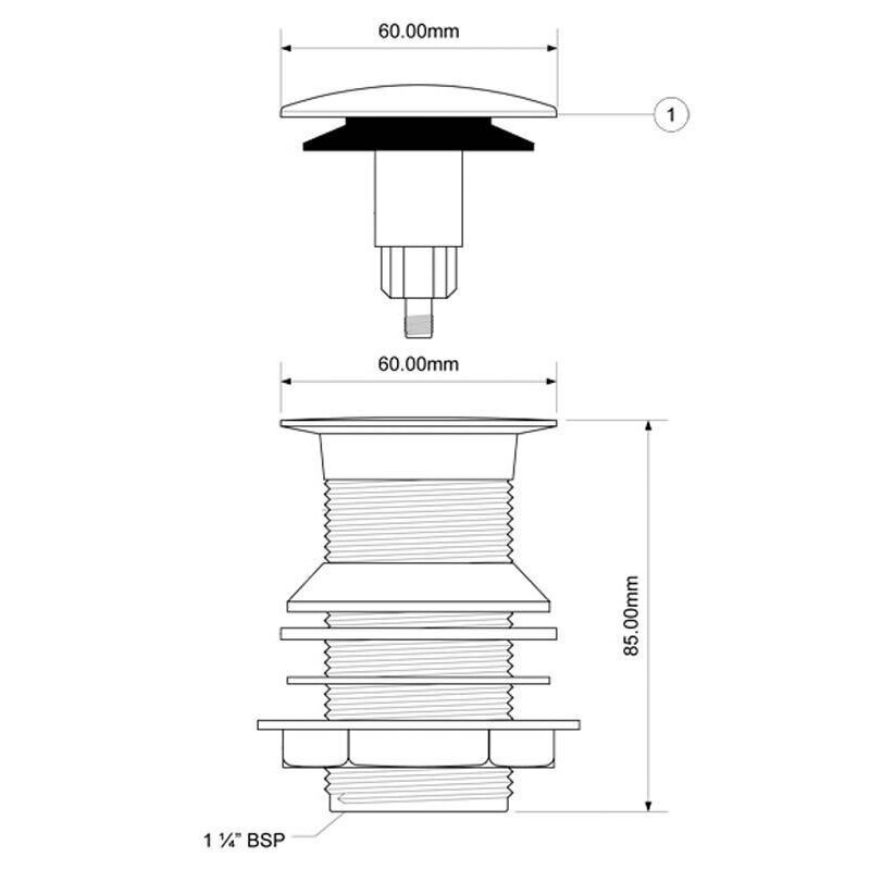 Lappopää "McAlpine CWU60-CB". hinta ja tiedot | Vesilukot | hobbyhall.fi