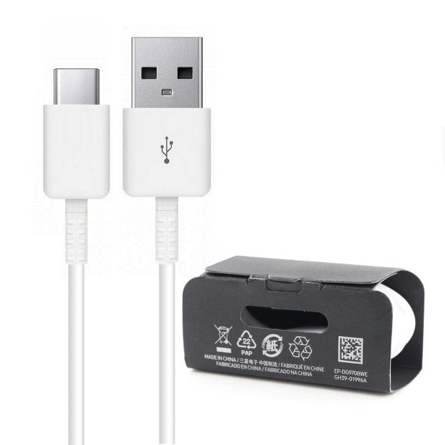 Samsung EP-DG970BWE Galaxy S10/S10+/S10e USB 2.0 - Type-C 3.1 Qualcom data- ja latauskaapeli 1.2m 1.2m hinta ja tiedot | Puhelimen kuoret ja kotelot | hobbyhall.fi