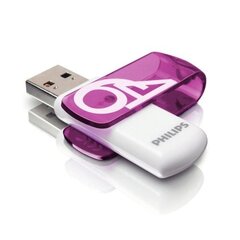 Philips USB 2.0 Vivid Edition -muistitikku (violetti), 64 Gt) hinta ja tiedot | Muistitikut | hobbyhall.fi