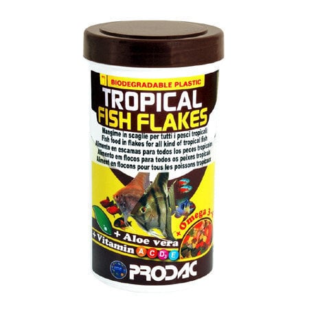 Hiutaleet trooppisille kaloille Prodac Tropical Fish Flakes 1200ml 200g.