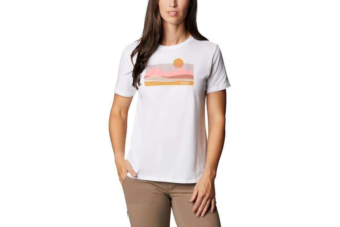 Naisten T-paita Columbia Sun Trek Graphic, valkoinen hinta ja tiedot | Naisten paidat | hobbyhall.fi