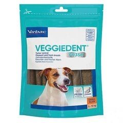 VIRBAC Veggiedent Fresh S (5-10 kg) koirille, 15 kpl. hinta ja tiedot | Koiran herkut | hobbyhall.fi