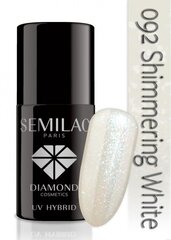 Geelikynsilakka Semilac UV Hybrid 7 ml, 092 Shimmering White hinta ja tiedot | Kynsilakat ja kynsienhoitotuotteet | hobbyhall.fi
