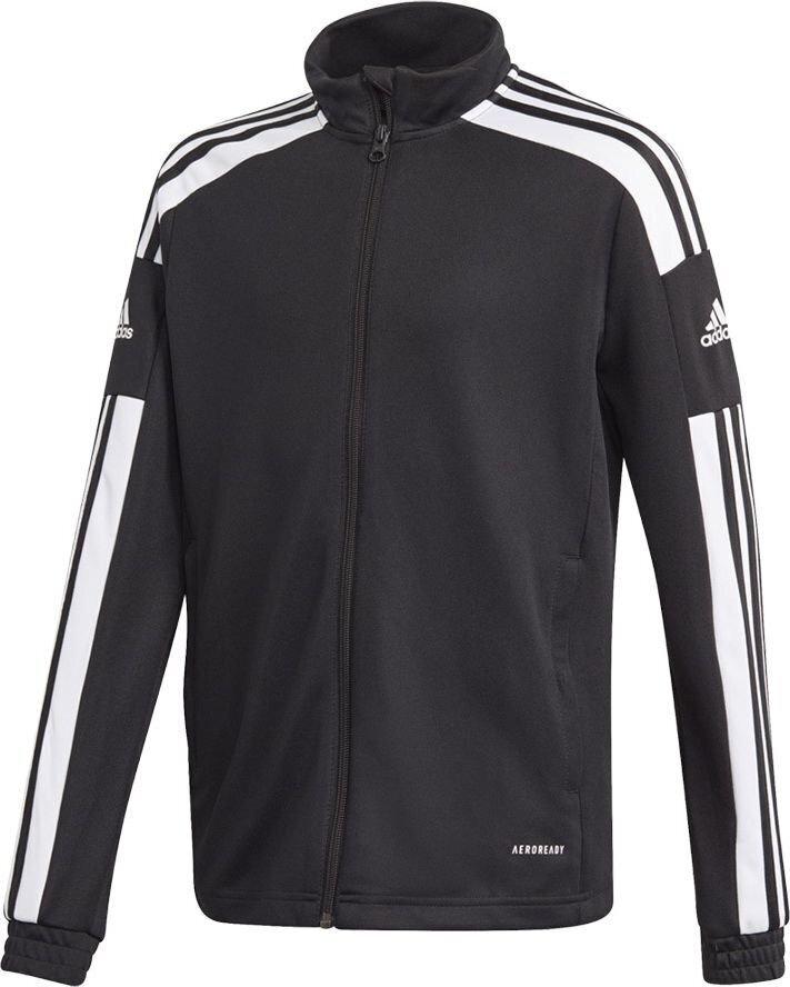 Lasten collegepaita Adidas Squadra 21, musta GK9542 116 cm GK9542 116 cm hinta ja tiedot | Jalkapallovaatteet ja -varusteet | hobbyhall.fi