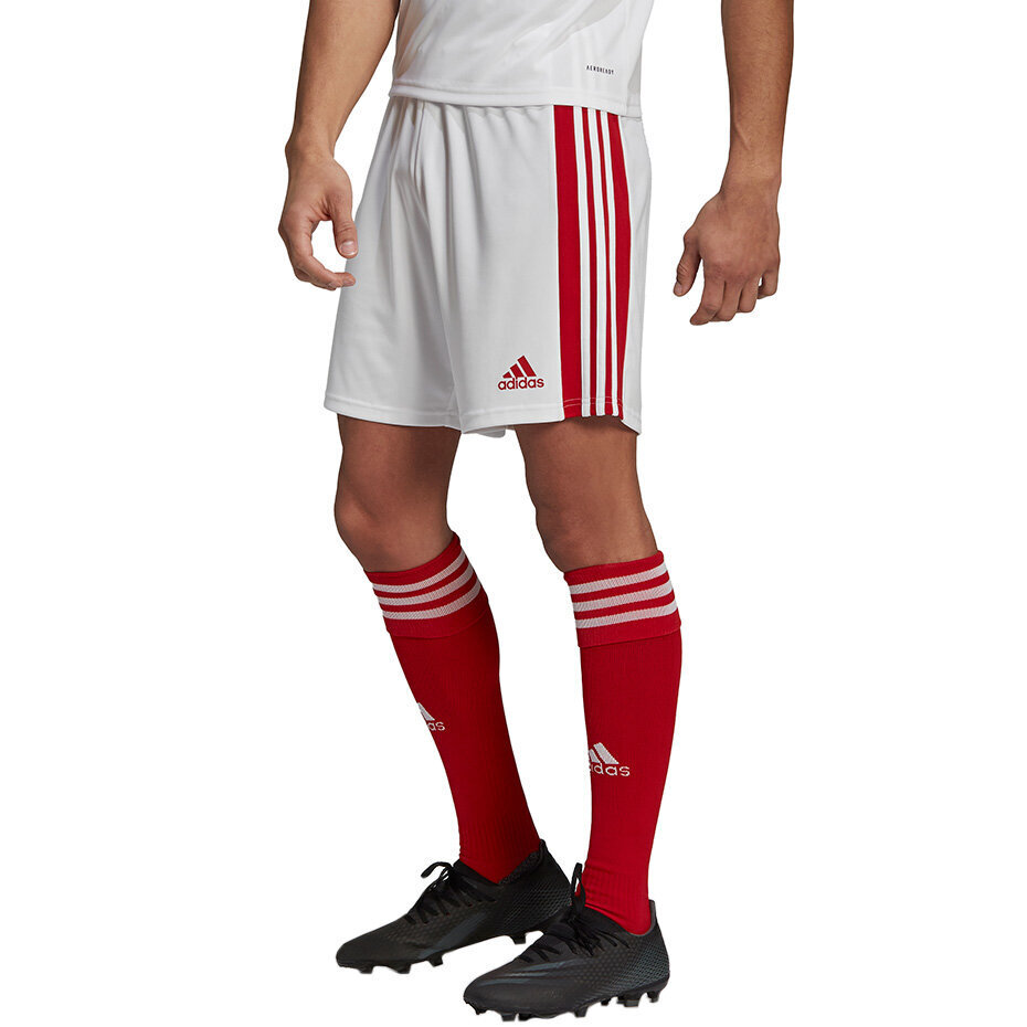 Miesten shortsit Adidas Squadra 21 GN5770, valkoinen/punainen hinta ja tiedot | Jalkapallovaatteet ja -varusteet | hobbyhall.fi
