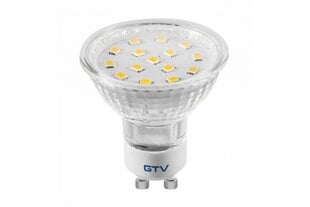Led-lamppu GTV GU10 4 W, 230 V, 4000 K, 330 lm, 120°. hinta ja tiedot | Lamput | hobbyhall.fi