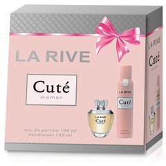 La Rive Cute -hajuvesisetti naisille: EDP 100 ml + deodorantti 150 ml hinta ja tiedot | Naisten hajuvedet | hobbyhall.fi