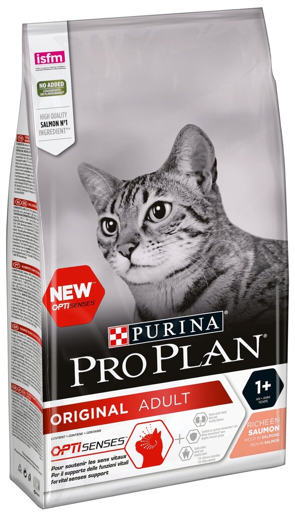 Pro Plan Original Adult Cat kuivamuona kissoille Salmon 1.5kg hinta ja tiedot | Kissan kuivaruoka | hobbyhall.fi