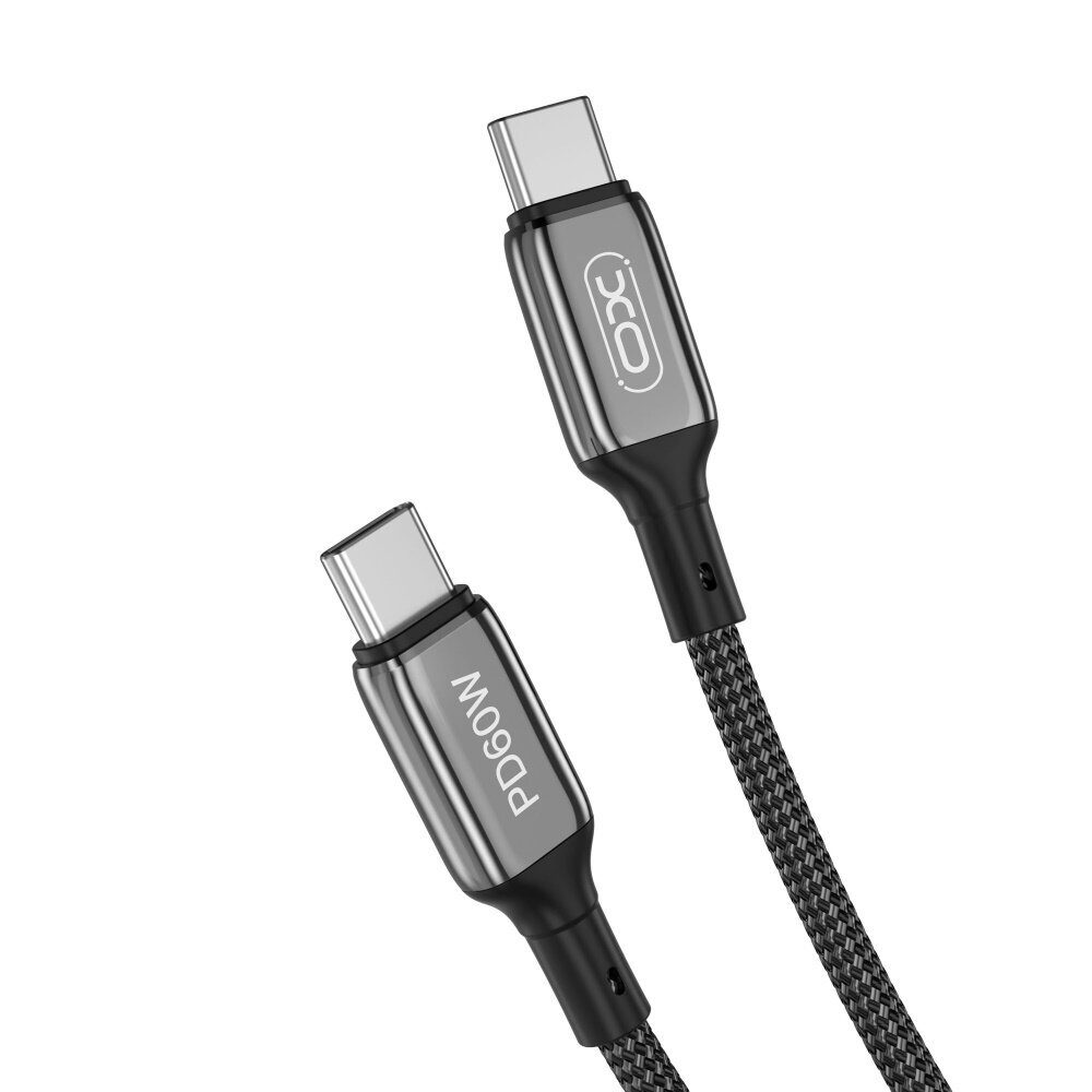 XO-kaapeli NB-Q180B USB-C - USB-C 1.0m 60W musta hinta ja tiedot | Puhelinkaapelit | hobbyhall.fi