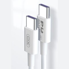 XO-kaapeli NB-Q190B USB-C - USB-C 2,0m 60W valkoinen hinta ja tiedot | Puhelinkaapelit | hobbyhall.fi