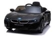 BMW lasten sähköauto I8 JE1001, musta hinta ja tiedot | Lasten sähköautot | hobbyhall.fi