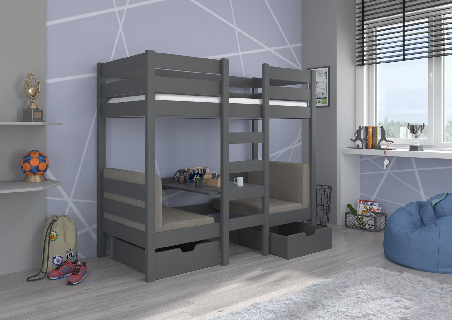 Lasten sänky Bart 208x97x170cm hinta ja tiedot | Lastensängyt | hobbyhall.fi