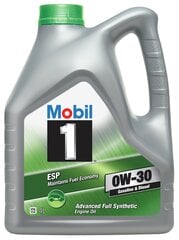 Mobil 1 ESP 0W-30 moottoriöljy, 4L hinta ja tiedot | Moottoriöljyt | hobbyhall.fi