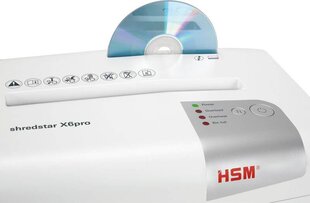 HSM shredstar X6pro, valkoinen hinta ja tiedot | Paperisilppurit | hobbyhall.fi