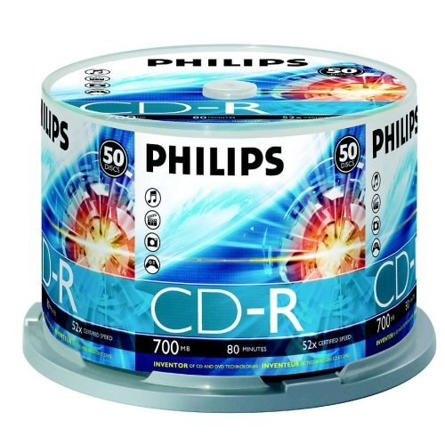 Philips CD-R -levyt 80 700 MB CAKE BOX 50 hinta ja tiedot | Vinyylilevyt, CD-levyt, DVD-levyt | hobbyhall.fi