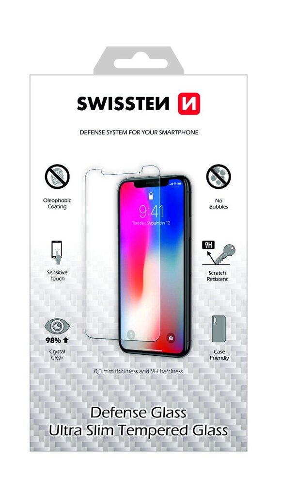 Swissten Ultra Slim Tempered Glass Premium 9H Screen Protector Apple iPhone 14 Plus hinta ja tiedot | Näytönsuojakalvot ja -lasit | hobbyhall.fi