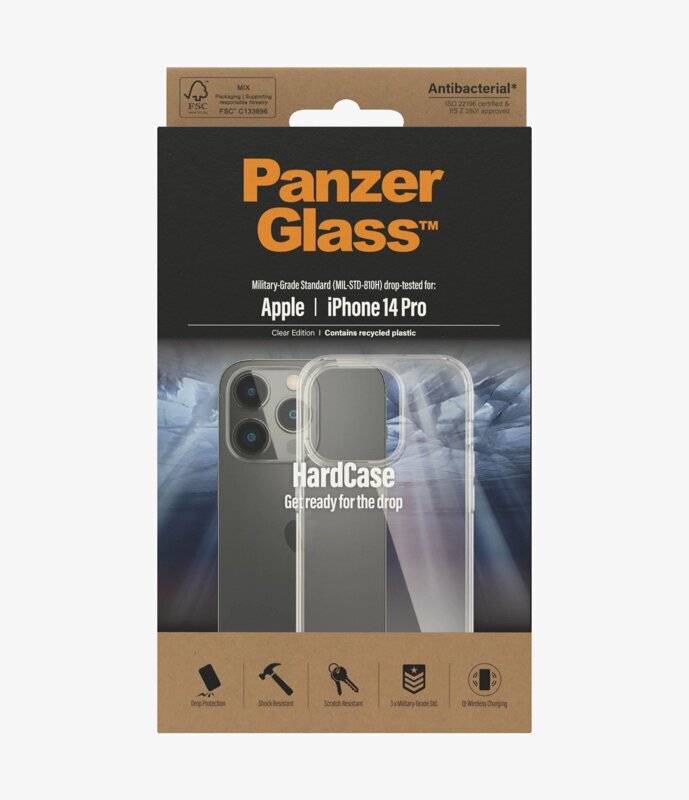 PanzerGlass HardCase Apple iPhone 14 Pro:lle, läpinäkyvä hinta ja tiedot | Puhelimen kuoret ja kotelot | hobbyhall.fi