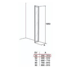 Suihkuseinä Ifö Solid SV NK 3 Hopea, läpinäkyvä lasi hinta ja tiedot | Suihkuseinät ja -ovet | hobbyhall.fi