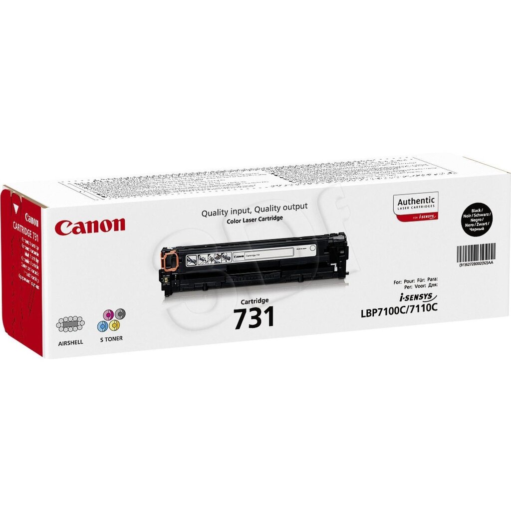 Laser cartridge Canon 731 (6272B002) Bla hinta ja tiedot | Laserkasetit | hobbyhall.fi