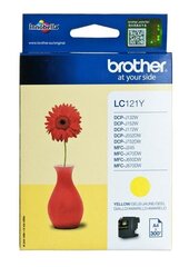 Brother LC-121Y Ink Cartridge, Yellow hinta ja tiedot | Laserkasetit | hobbyhall.fi