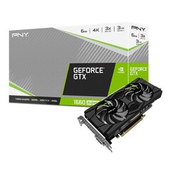 PNY-näytönohjain GeForce GTX1660 SUPER 6GB VCG16606SDFPPB hinta ja tiedot | Näytönohjaimet | hobbyhall.fi