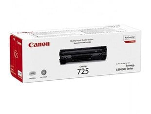 Canon 725 Toner Cartridge, Black hinta ja tiedot | Laserkasetit | hobbyhall.fi