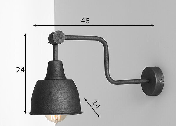 Frik seinävalaisin, musta hinta ja tiedot | Seinävalaisimet | hobbyhall.fi