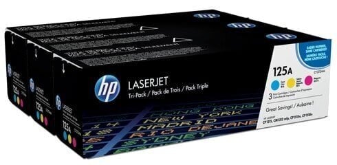 HP 125A CYM Tri-Pack LaserJet Toner Cart hinta ja tiedot | Laserkasetit | hobbyhall.fi