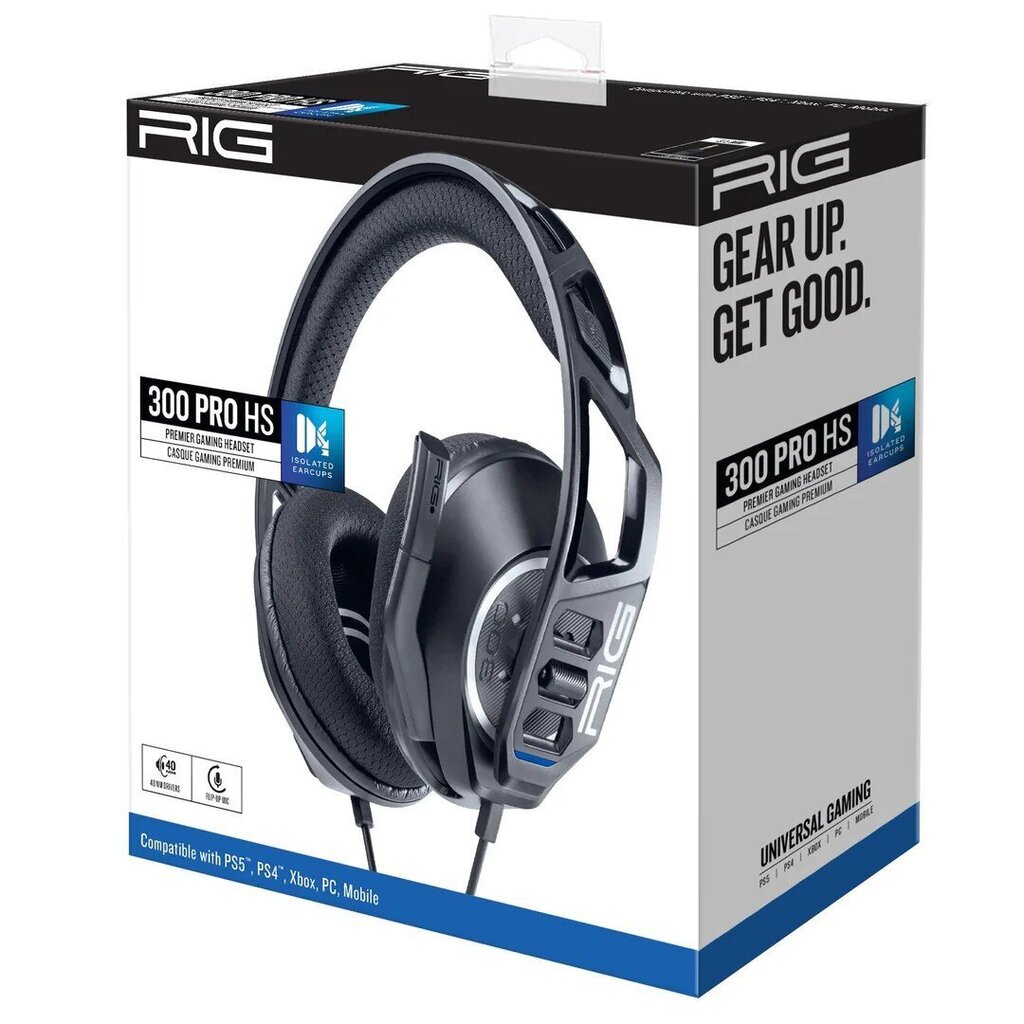 Nacon RIG 300 Pro HC Connected Gaming Headset (musta) | XBOX One/Series X/S/S/PS4/PS5/Nintendo Switch hinta ja tiedot | Kuulokkeet | hobbyhall.fi