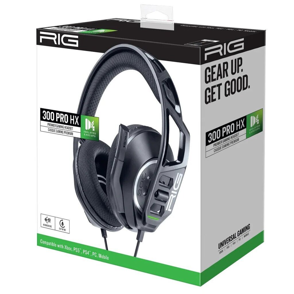 Nacon RIG 300 Pro HC Connected Gaming Headset (musta) | XBOX One/Series X/S/S/PS4/PS5/Nintendo Switch hinta ja tiedot | Kuulokkeet | hobbyhall.fi