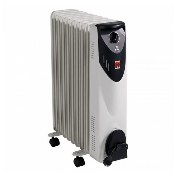 Öljytäytteinen sähköpatteri (9 lamellia) Grupo FM RW-20 2000W Valkoinen 2000 W 800 W/1200 W/2000 W hinta ja tiedot | Lämmittimet | hobbyhall.fi