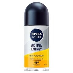 Roll-on deodorantti Nivea Active Energy miehille, 50 ml hinta ja tiedot | Deodorantit | hobbyhall.fi